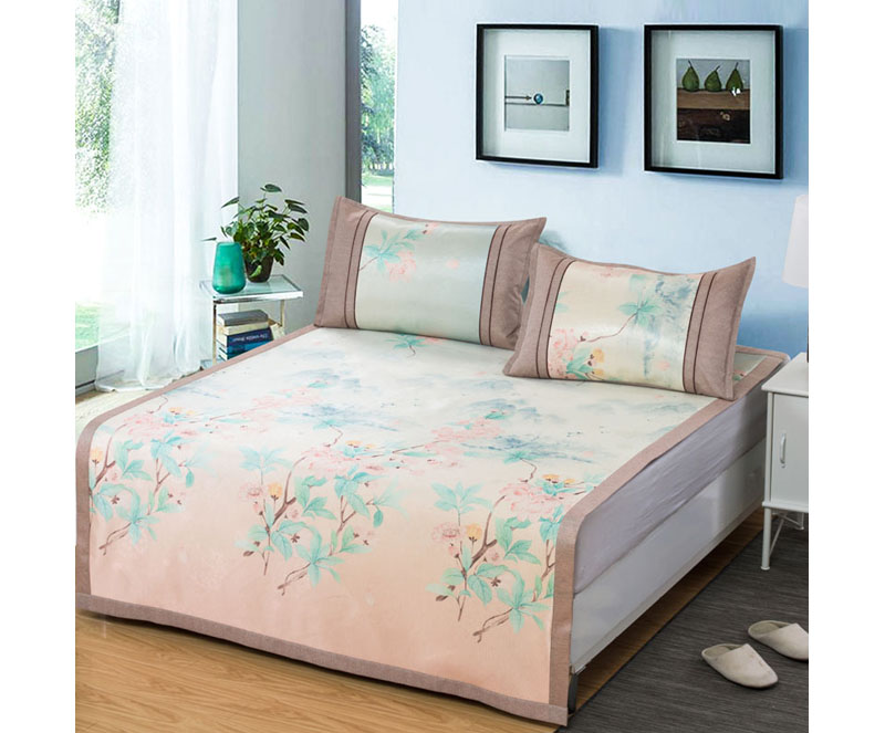 FN-X631 X631-1 花影如夢印花冰絲席三件套 FN-X631 X631-1 花影如夢印花冰絲席三件套